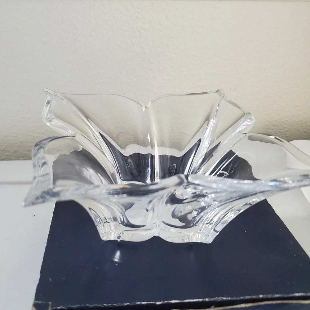 Mikasa Florale Lead Crystal 7 Inch Candy Dish VT215-210 Czech Republic with Box